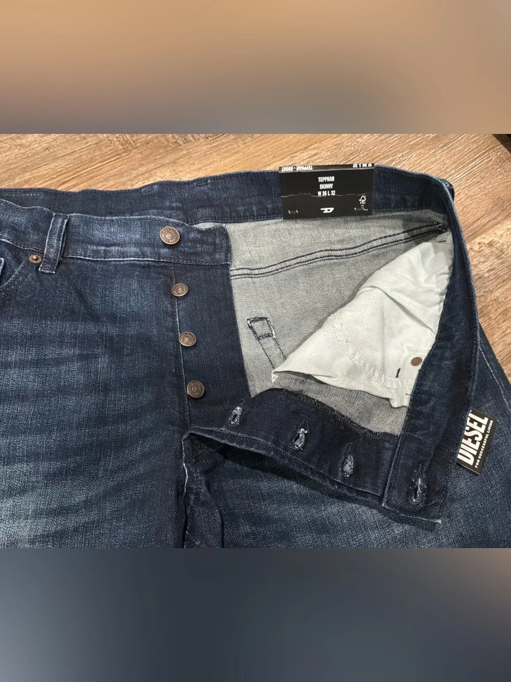 New Diesel - Mens Slim Tapered Fit Stretch Jeans - Tepphar-X Sz 36W x 32L